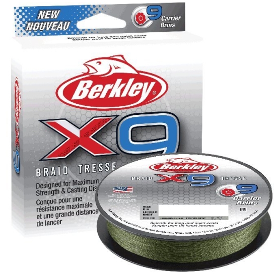 BERKLEY plecionka X9 9-SPLOTOWE 150m 0,14mm green